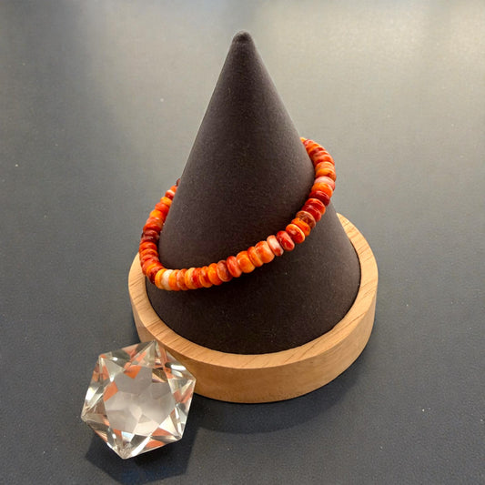 Spiny Oyster Crystal Beaded Bracelet