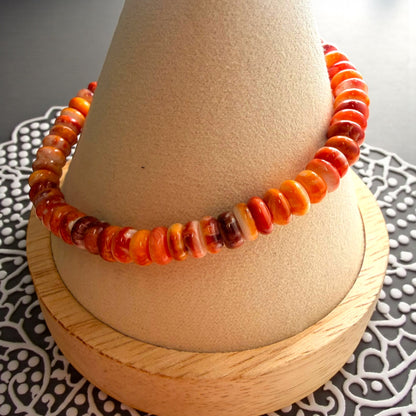 Spiny Oyster Crystal Beaded Bracelet
