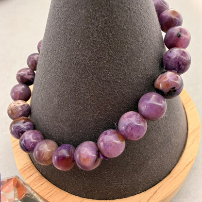 Charoite Crystal Beaded Bracelet