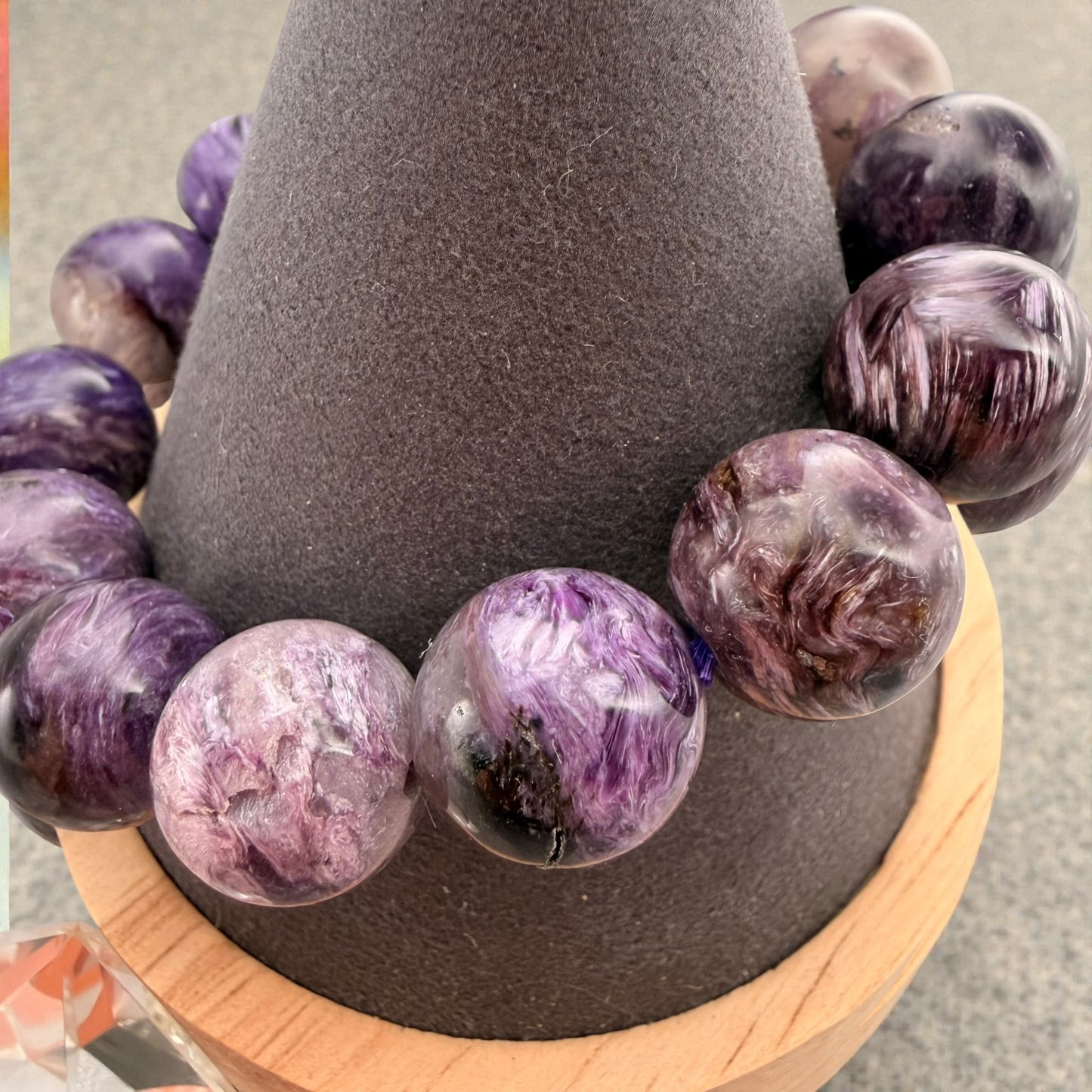 Charoite Crystal Beaded Bracelet