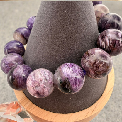 Charoite Crystal Beaded Bracelet