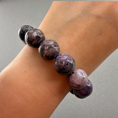 Charoite Crystal Beaded Bracelet