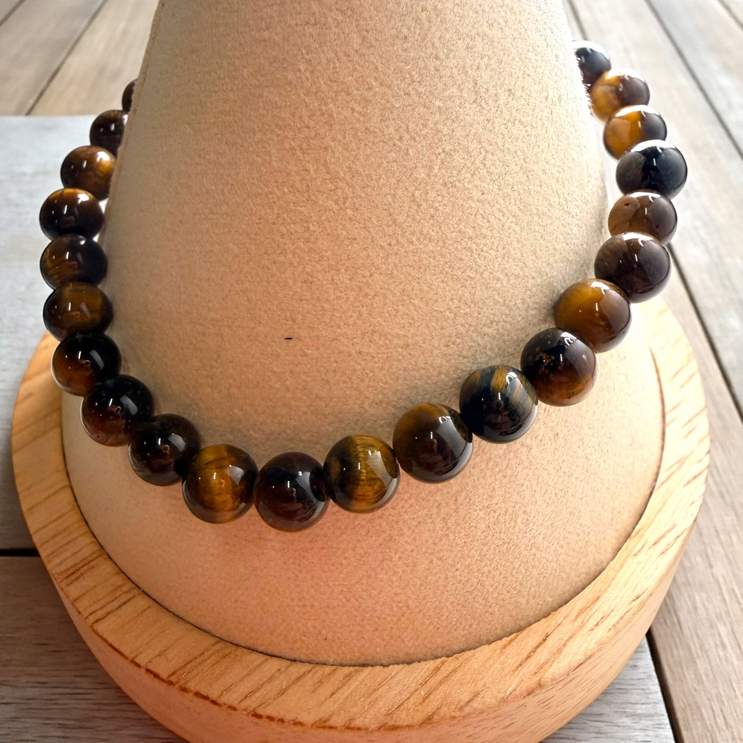 Tiger's Eye Crystal Beaded Bracelet