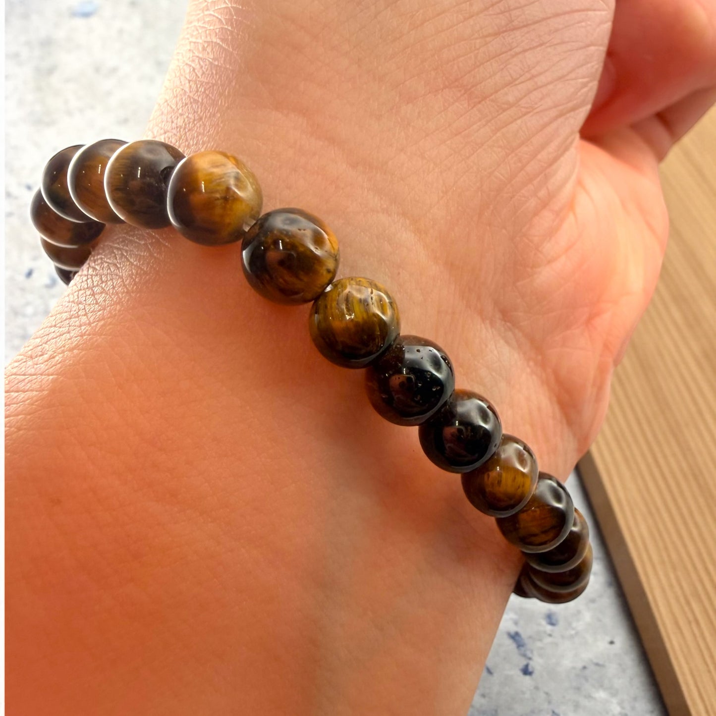 Tiger's Eye Crystal Beaded Bracelet