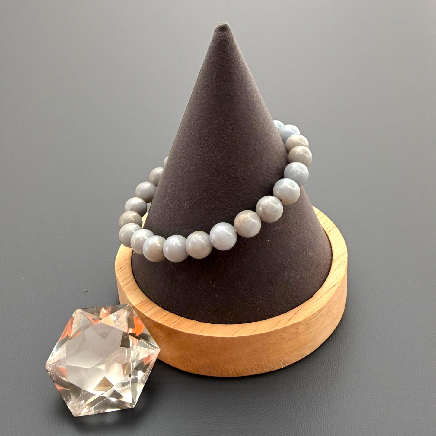 Angelite Crystal Beaded Bracelet