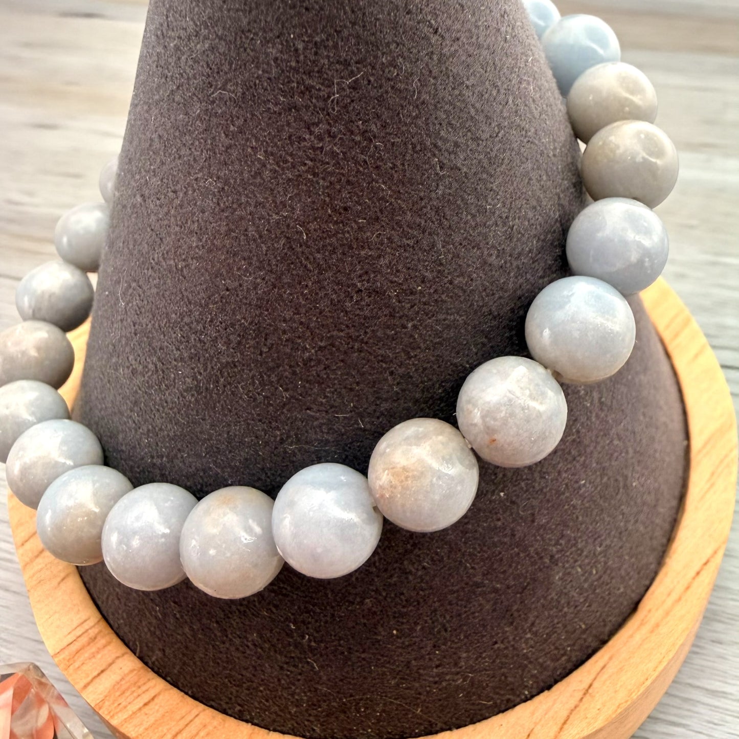 Angelite Crystal Beaded Bracelet