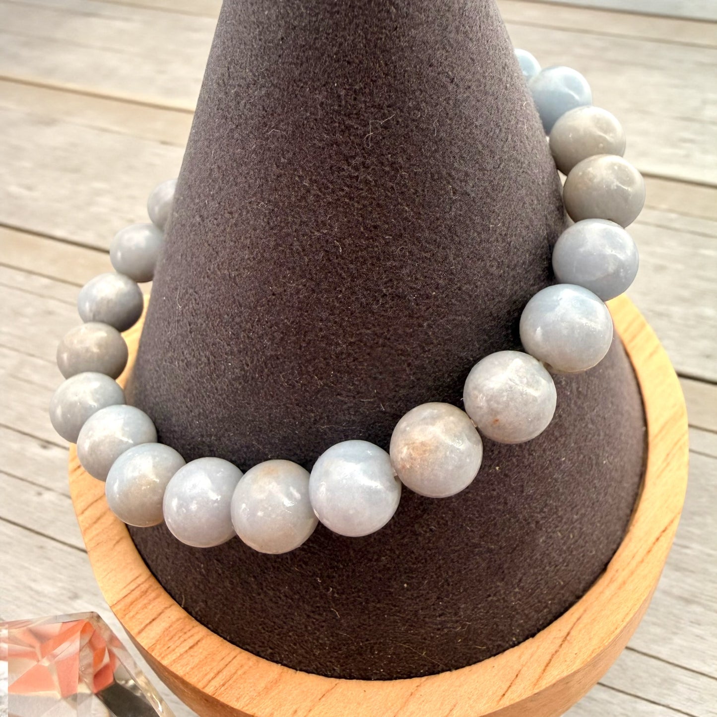 Angelite Crystal Beaded Bracelet