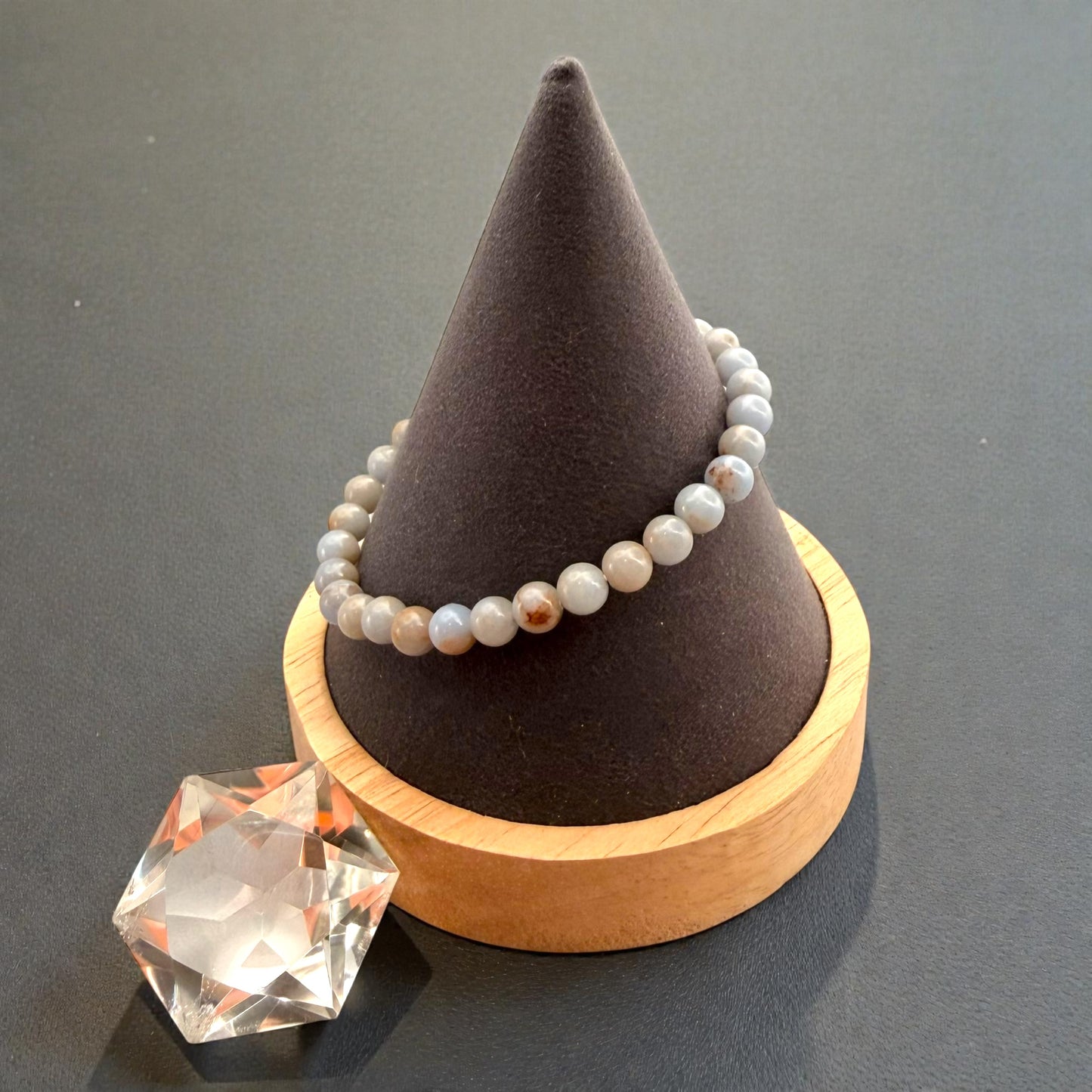 Angelite Crystal Beaded Bracelet