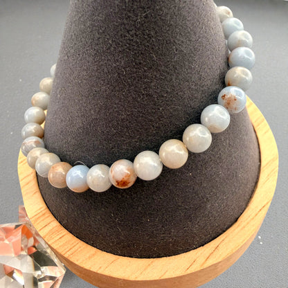 Angelite Crystal Beaded Bracelet