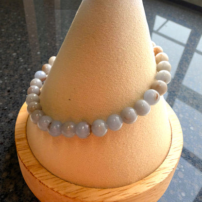 Angelite Crystal Beaded Bracelet