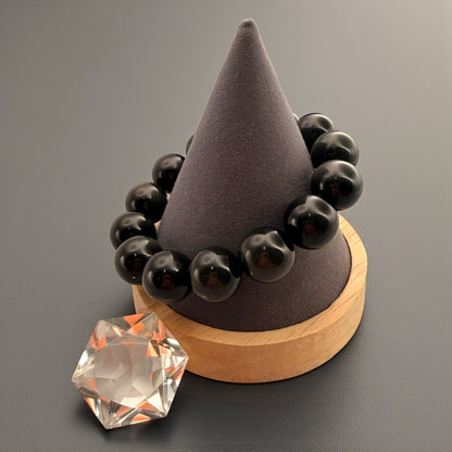 Rainbow Sheen Obsidian Crystal Beaded Bracelets (~16 mm)