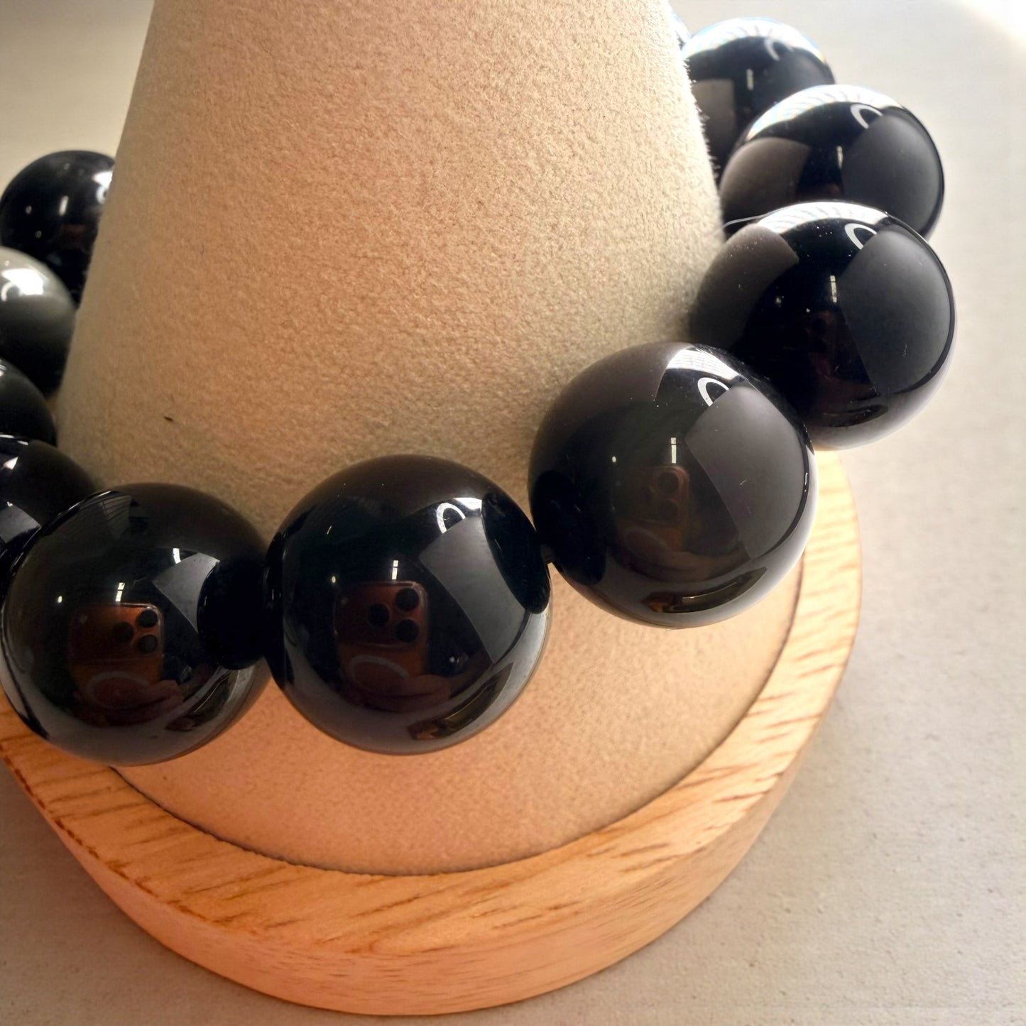 Rainbow Sheen Obsidian Crystal Beaded Bracelets (~16 mm)