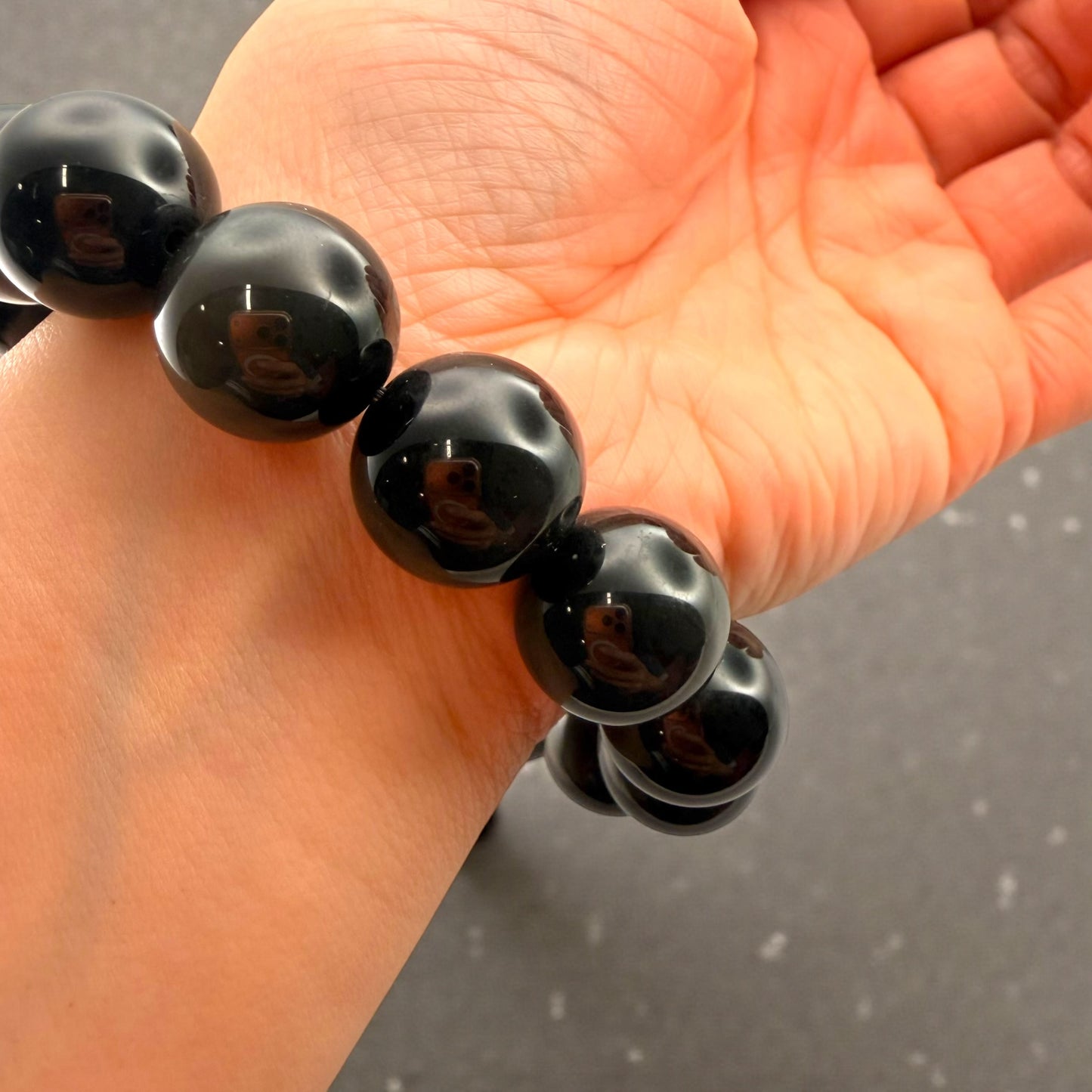 Rainbow Sheen Obsidian Crystal Beaded Bracelets (~16 mm)