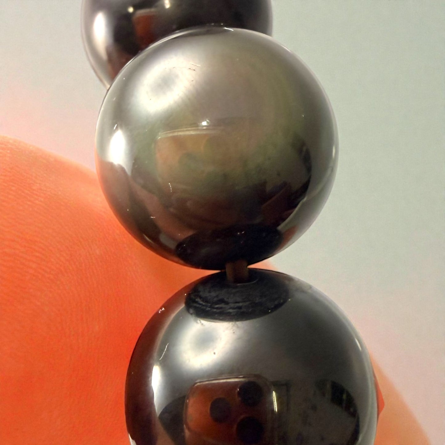 Rainbow Sheen Obsidian Crystal Beaded Bracelets (~16 mm)