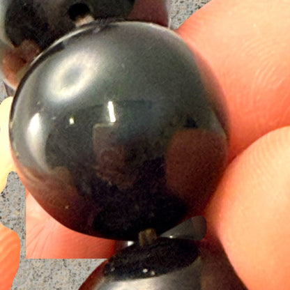 Rainbow Sheen Obsidian Crystal Beaded Bracelets (~16 mm)