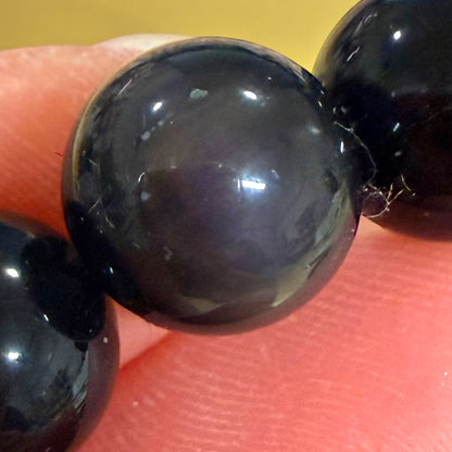 Rainbow Sheen Obsidian Crystal Beaded Bracelets (~16 mm)