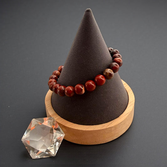 Convoluted Red Jasper Beaded Bracelets