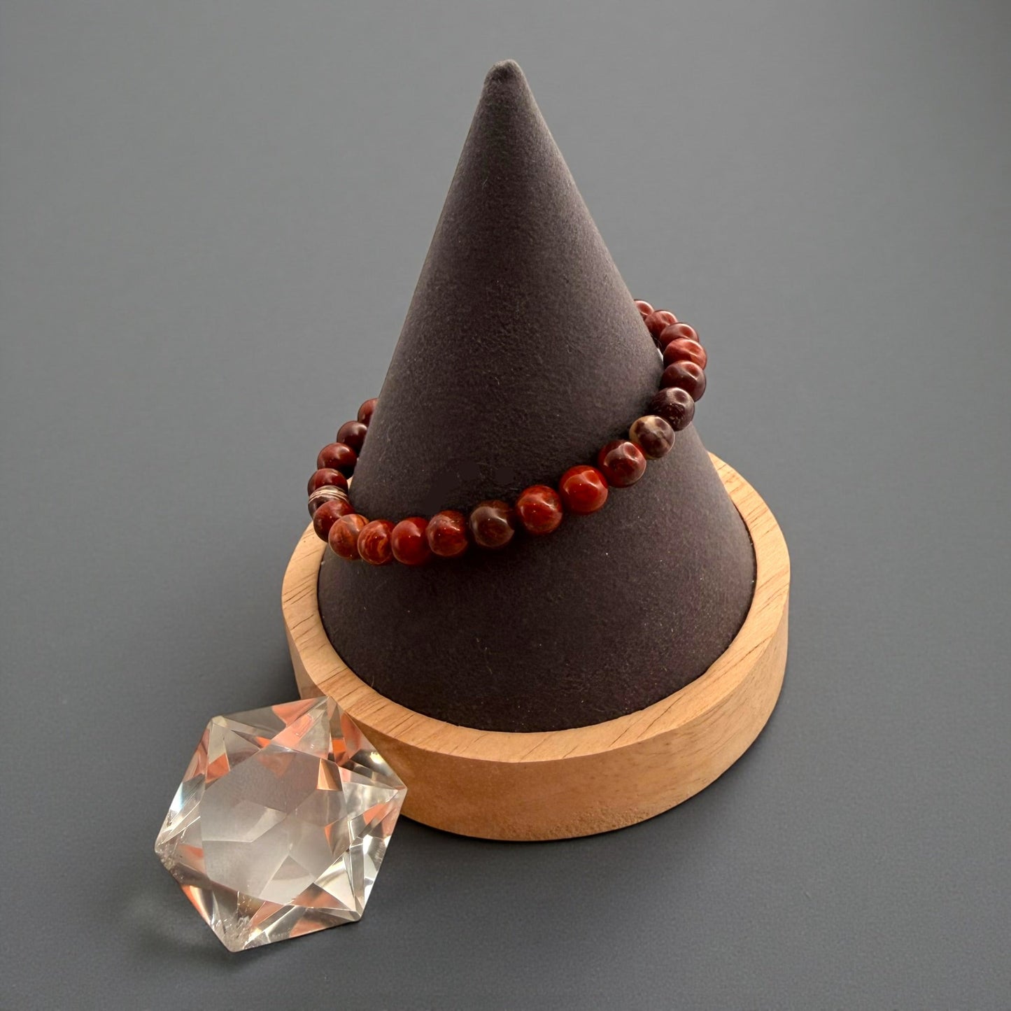 曲折紅碧玉串珠手鍊