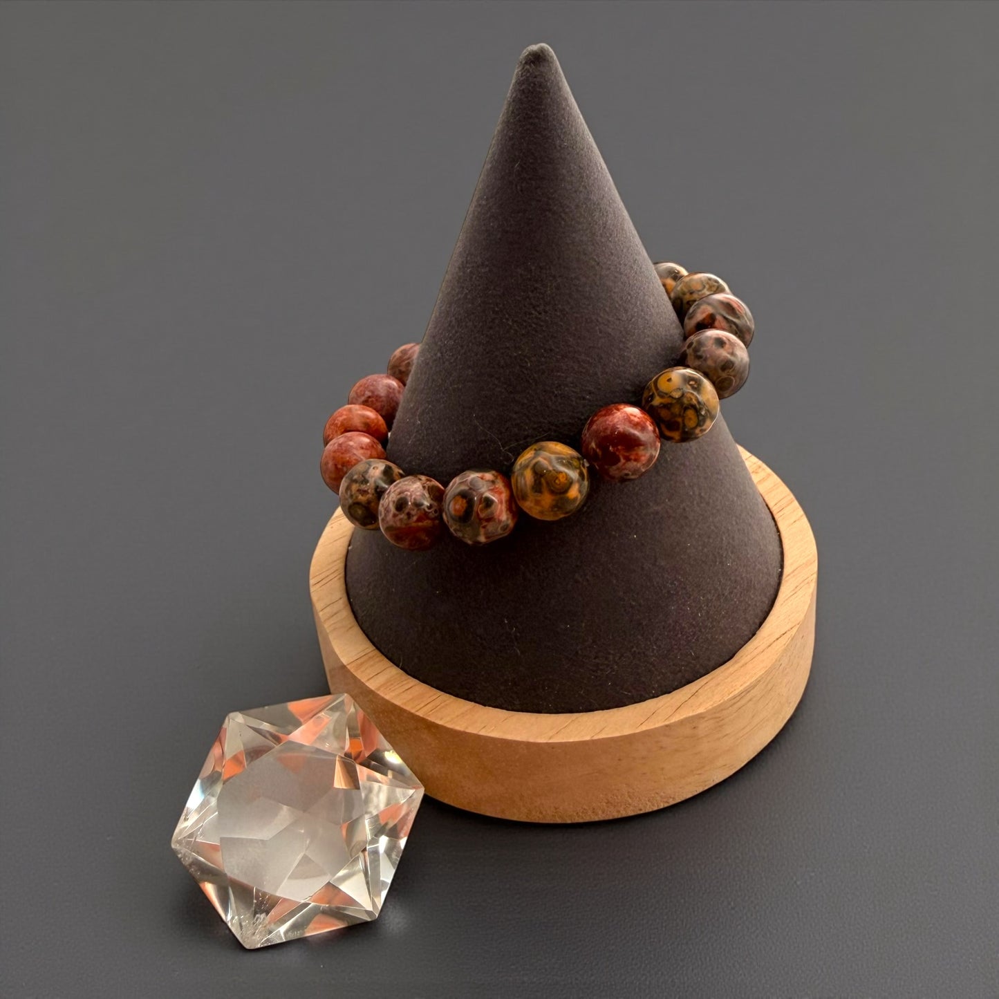 豹紋碧玉串珠手鍊