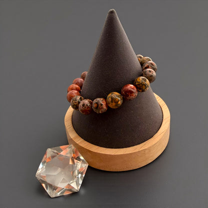 豹紋碧玉串珠手鍊