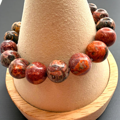 豹紋碧玉串珠手鍊