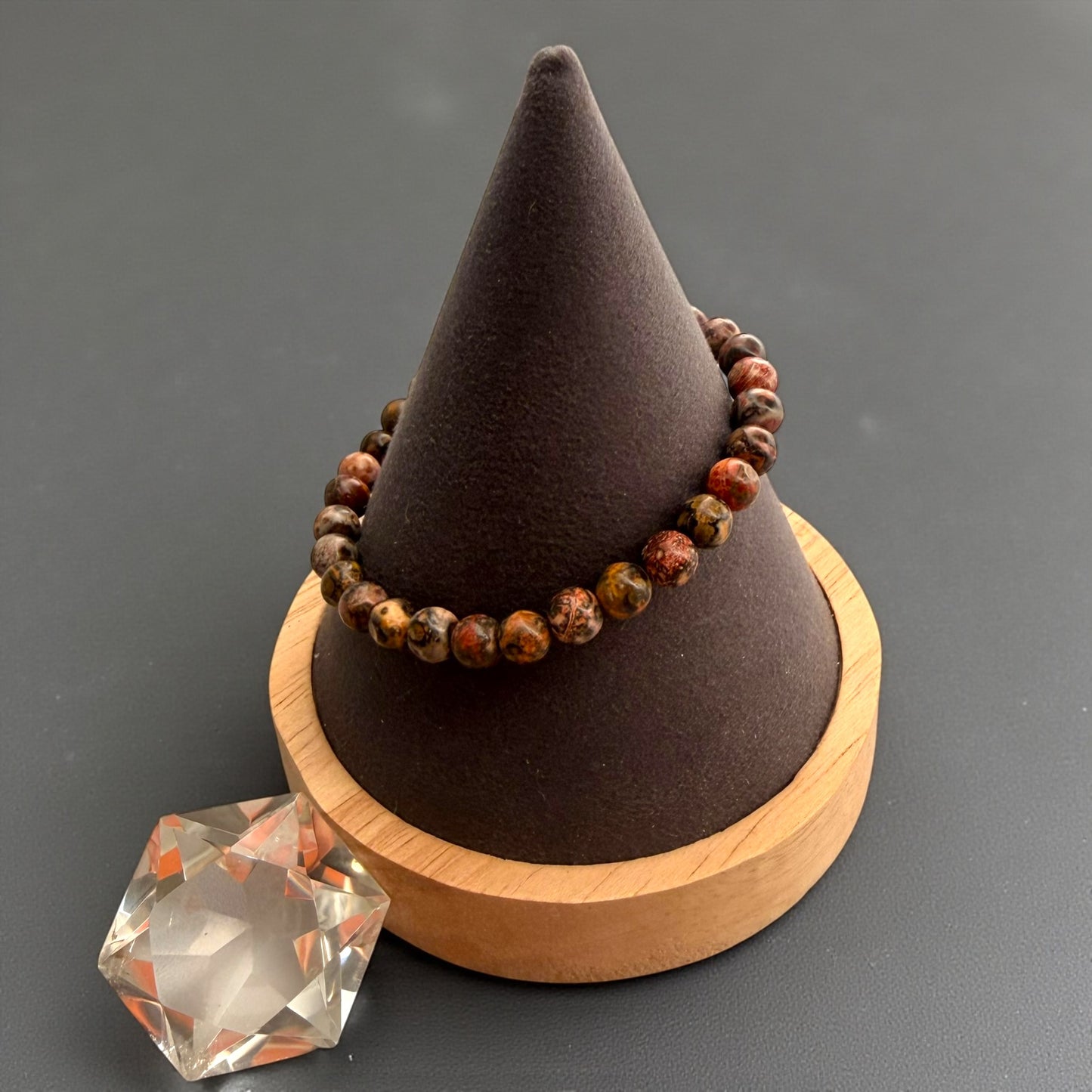 豹紋碧玉串珠手鍊