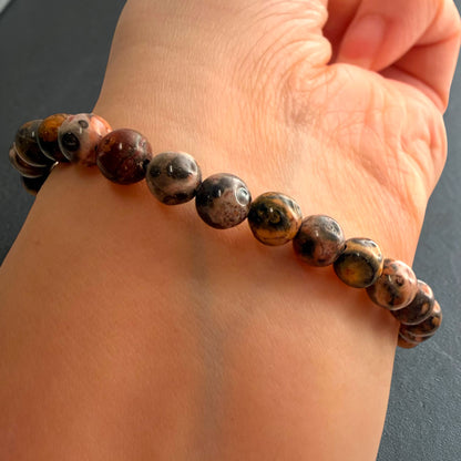 豹紋碧玉串珠手鍊