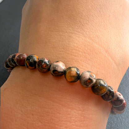 豹紋碧玉串珠手鍊