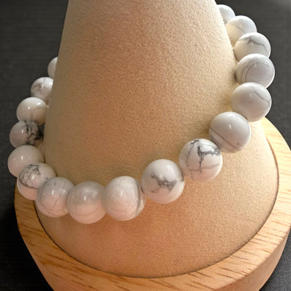 Howlite Crystal Beaded Bracelets