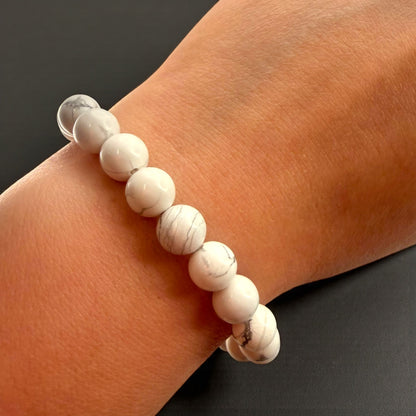 Howlite Crystal Beaded Bracelets