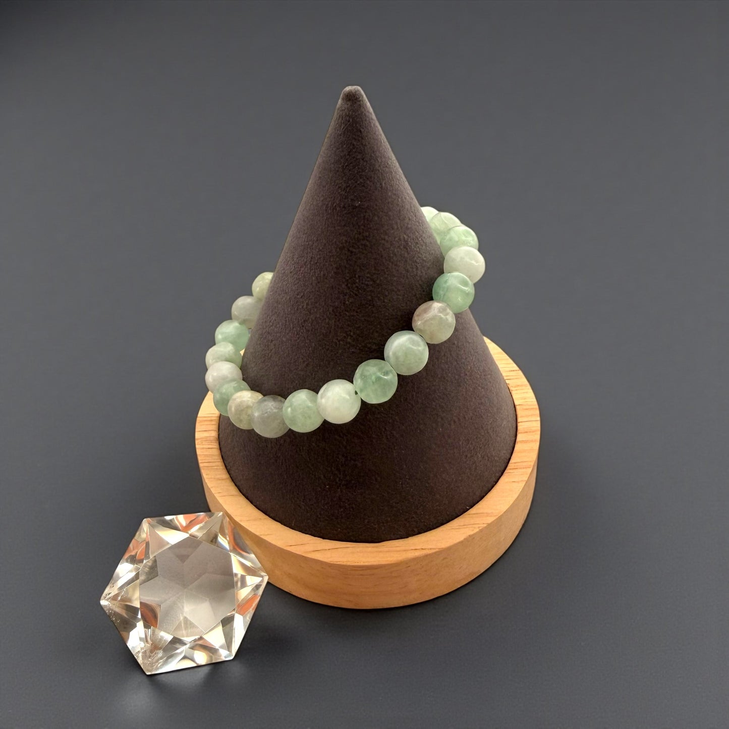 Multicolored Fluorite Crystal Beaded Bracelet, Unpolished