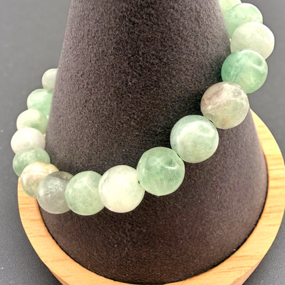 Multicolored Fluorite Crystal Beaded Bracelet, Unpolished