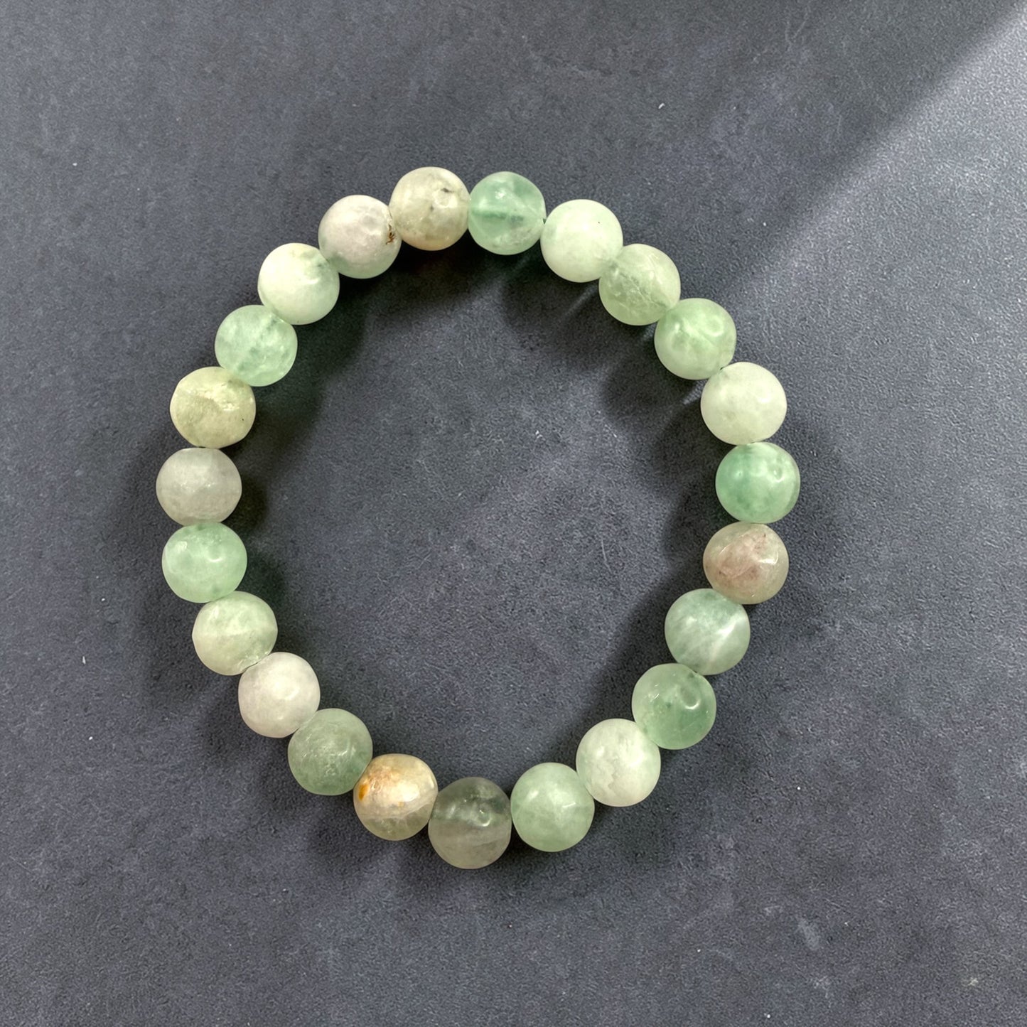Multicolored Fluorite Crystal Beaded Bracelet, Unpolished
