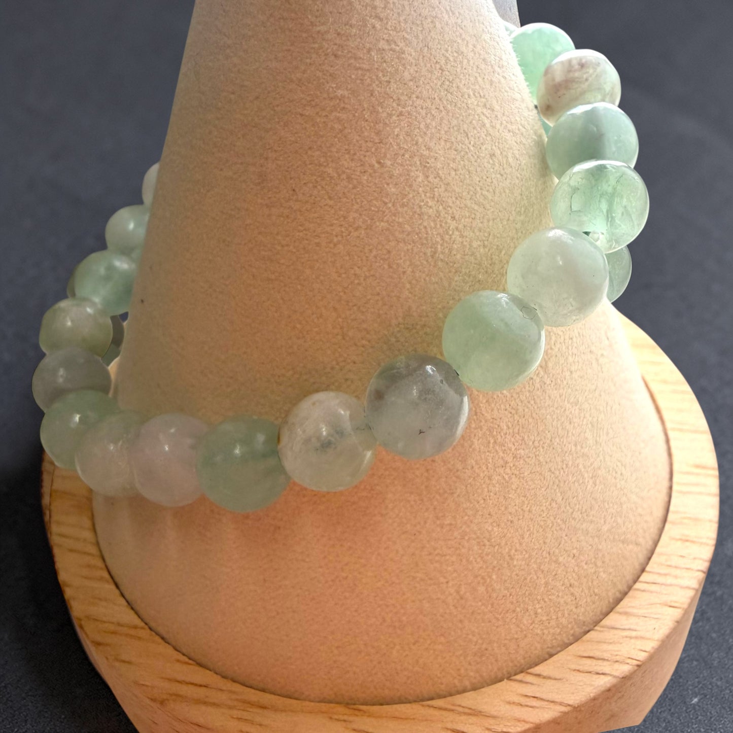 Multicolored Fluorite Crystal Beaded Bracelet, Unpolished