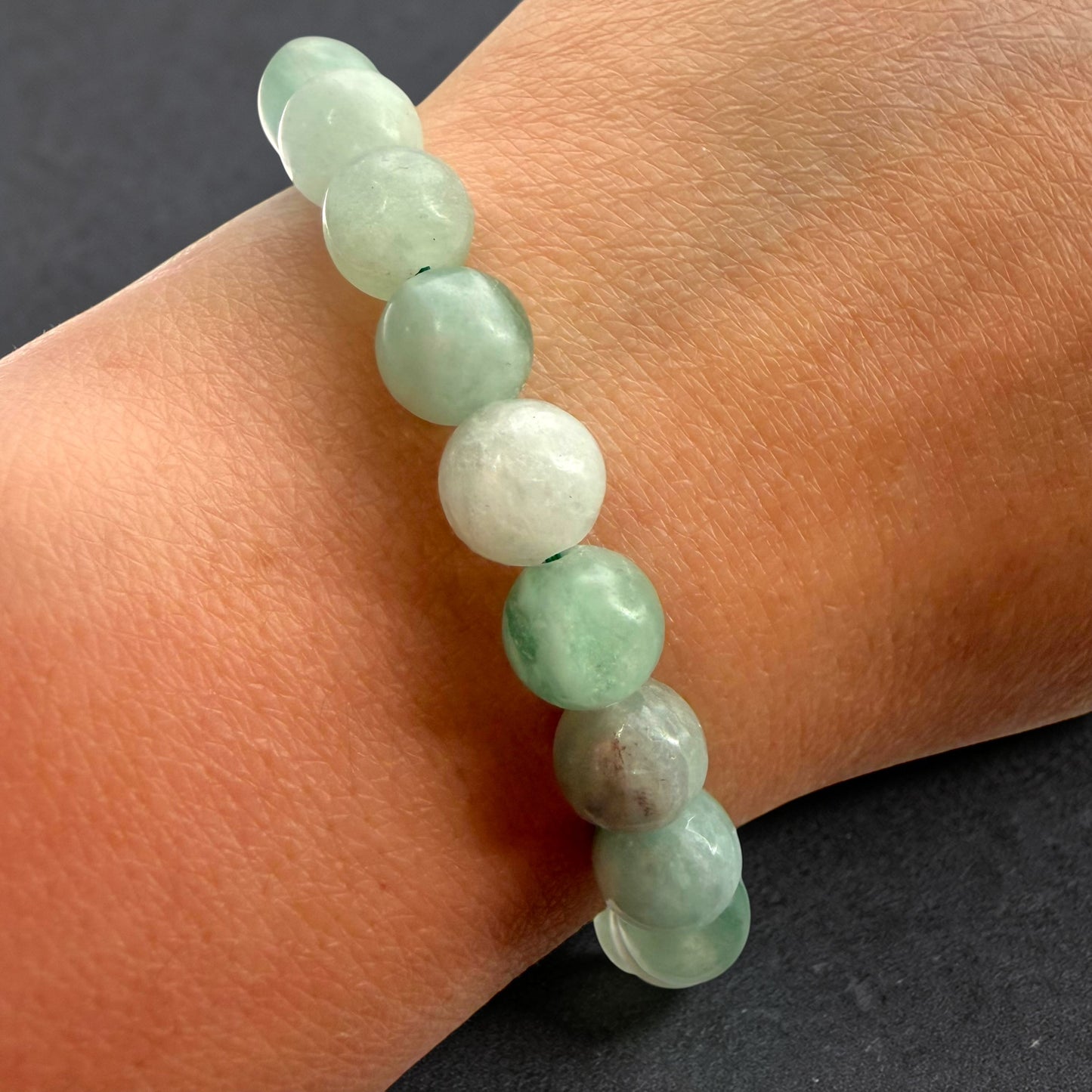 Multicolored Fluorite Crystal Beaded Bracelet, Unpolished