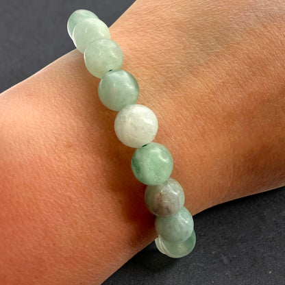 Multicolored Fluorite Crystal Beaded Bracelet, Unpolished