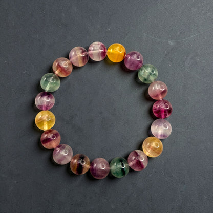 Candy Fluorite Crystal Beaded Bracelet