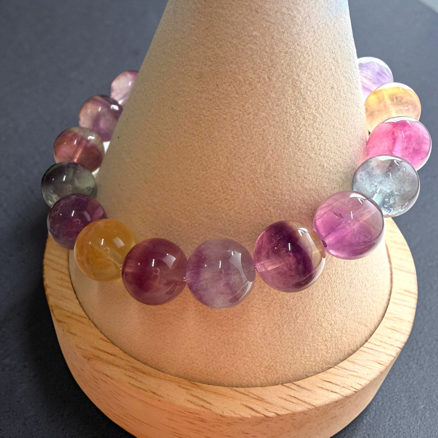 Candy Fluorite Crystal Beaded Bracelet
