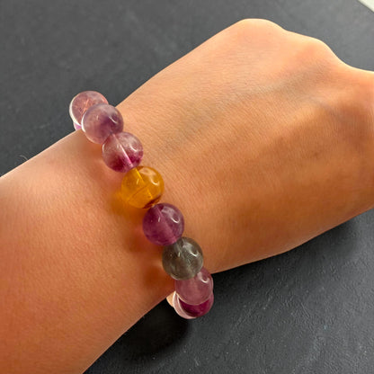 Candy Fluorite Crystal Beaded Bracelet