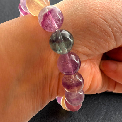 Candy Fluorite Crystal Beaded Bracelet