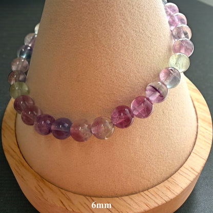 Candy Fluorite Crystal Beaded Bracelet, Premium
