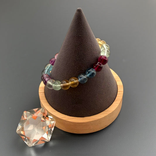 Candy Fluorite Crystal Beaded Bracelet, Premium