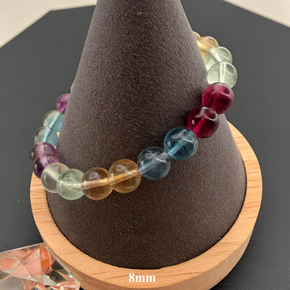 Candy Fluorite Crystal Beaded Bracelet, Premium
