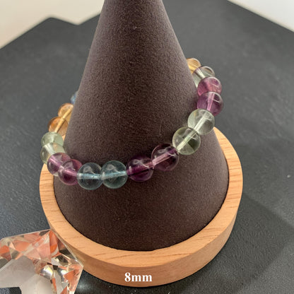 Candy Fluorite Crystal Beaded Bracelet, Premium