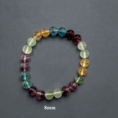 Candy Fluorite Crystal Beaded Bracelet, Premium
