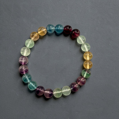 Candy Fluorite Crystal Beaded Bracelet, Premium