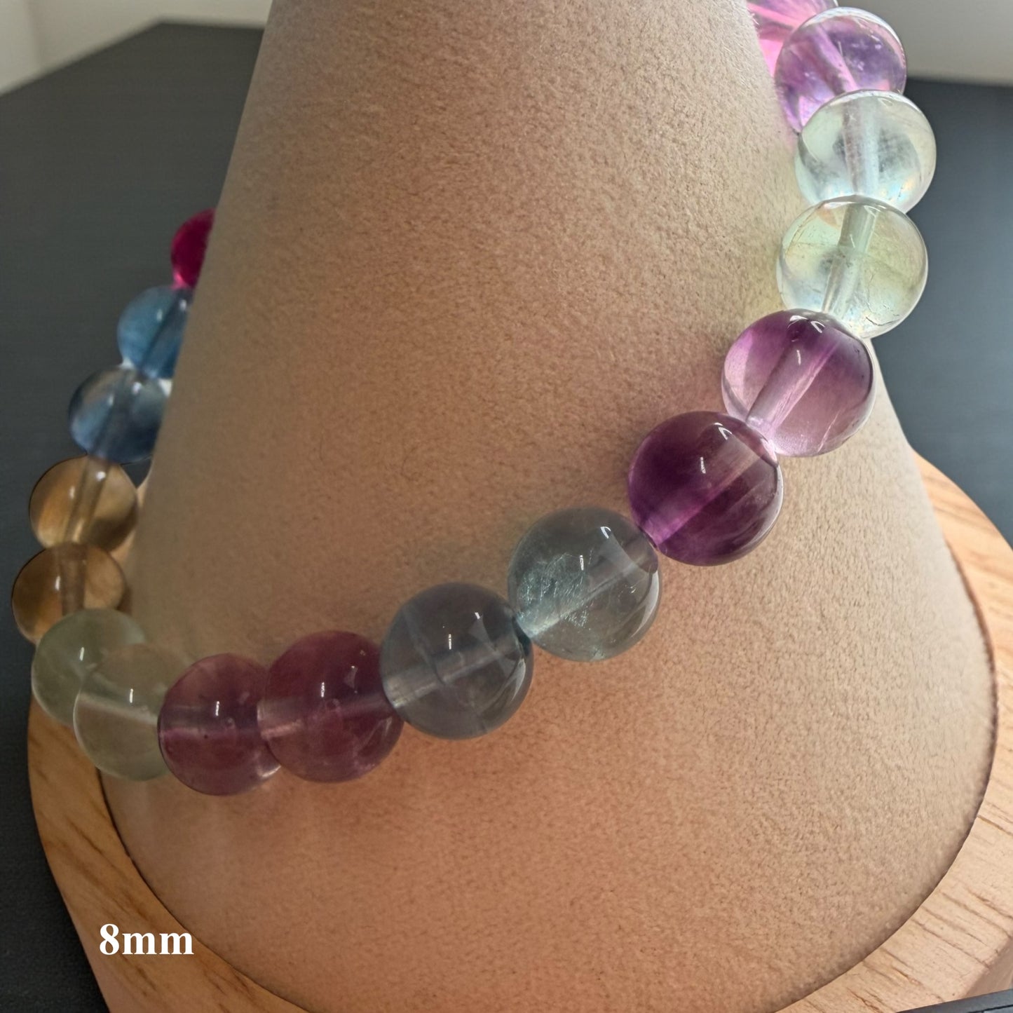 Candy Fluorite Crystal Beaded Bracelet, Premium