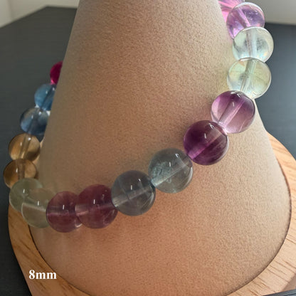 Candy Fluorite Crystal Beaded Bracelet, Premium