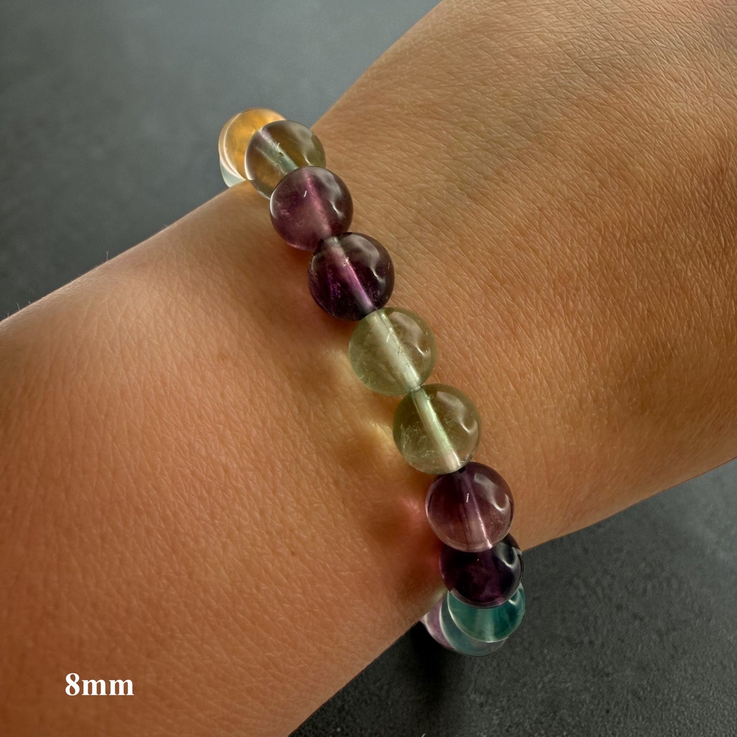 Candy Fluorite Crystal Beaded Bracelet, Premium