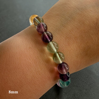 Candy Fluorite Crystal Beaded Bracelet, Premium